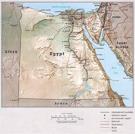 Mapa de Egipto - Mapa Físico, Geográfico, Político, turístico y Temático.