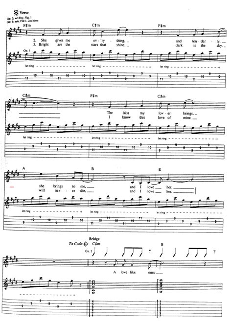 And I Love Her by The Beatles Guitar Sheet Music Free(2) - Free Guitar Sheet Music, Tabs, Chords ...