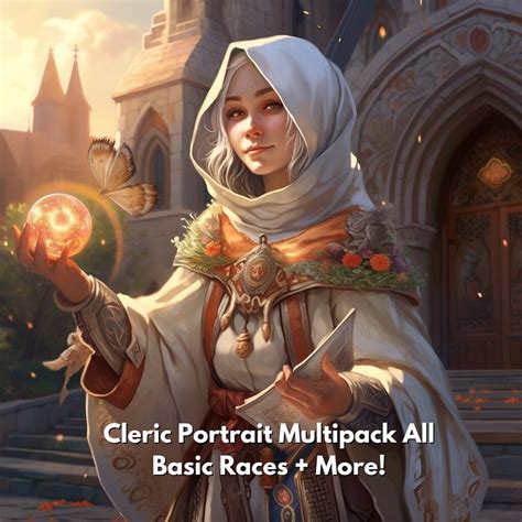 Dnd Cleric Portrait Tokens Bundle, All Basic Races & More, Tabletop RPG ...