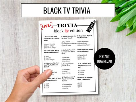 Black TV Trivia, Black Trivia, Sitcom TV Show Games, African American Party Games, Black History ...