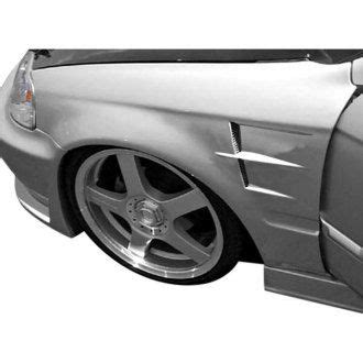 Duraflex® - X-2 Style Fiberglass Front Fenders (Unpainted) Honda Civic Body Kits, Ground Effects ...
