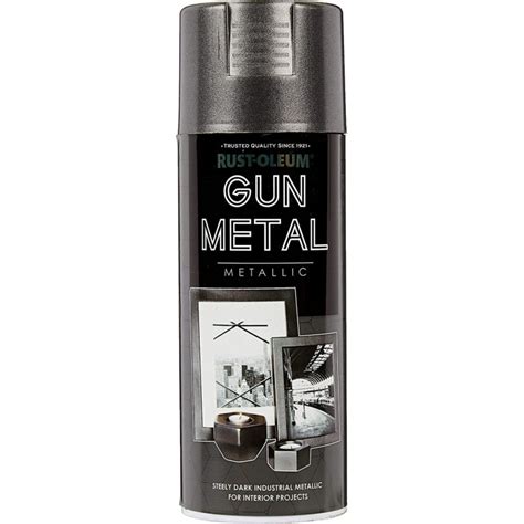 Rust-Oleum Metallic Gun Metal Spray Paint 400ml - Eakers DIY