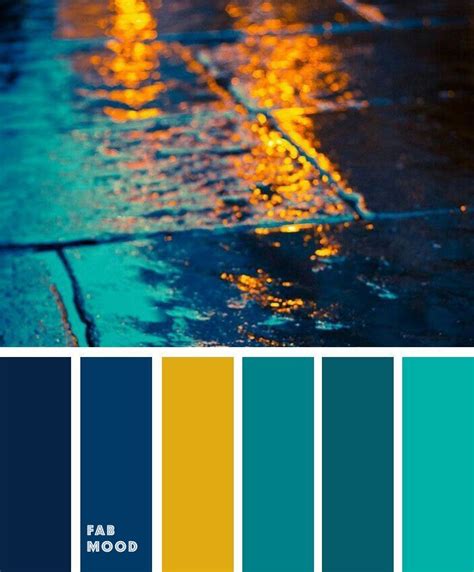 Blue + Teal + Yellow Glow Color Palette { Autumn Color Inspiration } | Color palette yellow ...