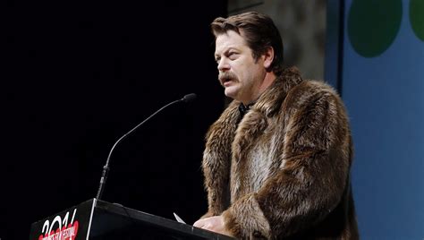 Nick Offerman cringes as 'American Ham' premieres