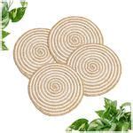 Buy JBG Home Store Braided Jute Placemats - For Dining, Bedside Table, Shelves, Round, 40 cm ...