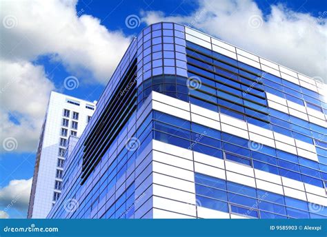 Blue building stock image. Image of exterior, mirror, future - 9585903