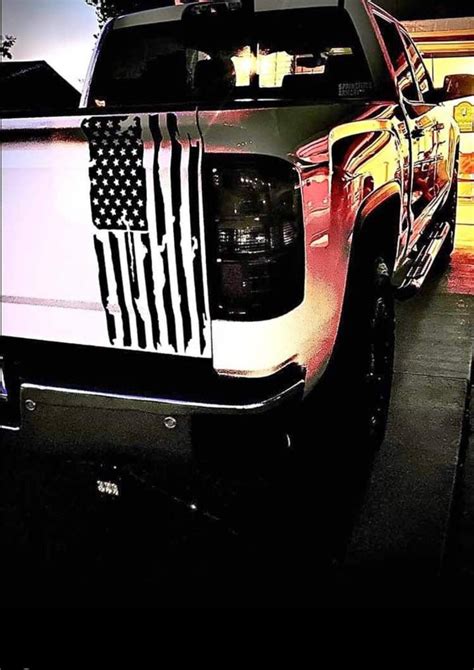 Distressed American Flag Truck Bed Decal - Etsy