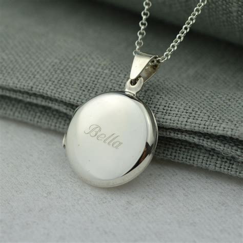 Engraved Silver Round Locket | Engraved jewelry, Inspirational gifts, Jewelry