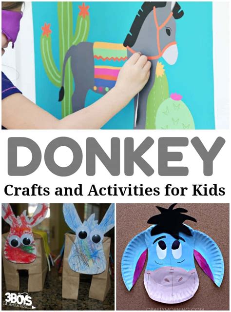 Fun Donkey Crafts and Activities for Kids - 3 Boys and a Dog