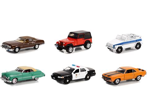 Diecast "Hollywood Series" Set of 6 pieces Release 37 1/64 Diecast Model Cars by Greenlight ...