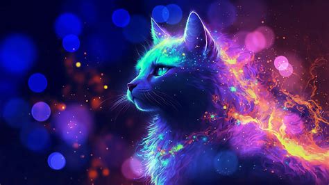 4K WALLPAPER FOR PC: BEAUTIFUL CAT ILLUSTRATION - Heroscreen