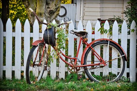 Vintage Red Bicycle Photograph by Gary Keesler - Fine Art America