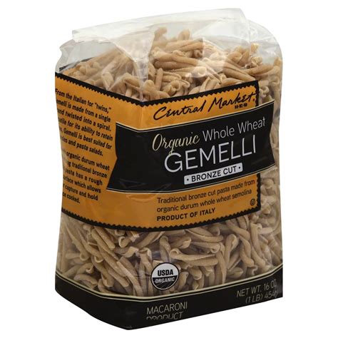 Central Market Organic Whole Wheat Gemelli Bronze Cut Pasta - Shop ...