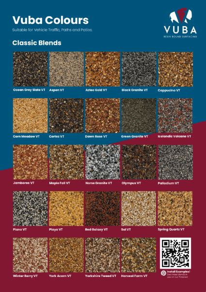 Vuba Resin Bound Colour Swatches | Vuba Chemical Innovations Ltd | NBS ...