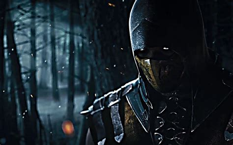 Wallpaper : black, warrior, Mortal Kombat, Mortal Kombat X, Scorpion character, light, darkness ...