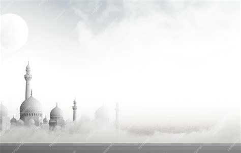 Premium AI Image | muslim prayer background with a mosque in the sky