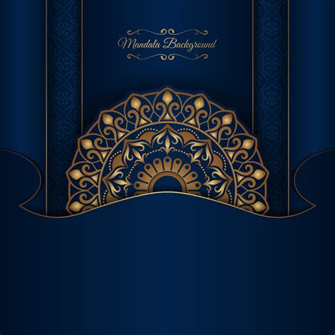 luxury mandala background, blue and gold, design vector 23221363 Vector ...