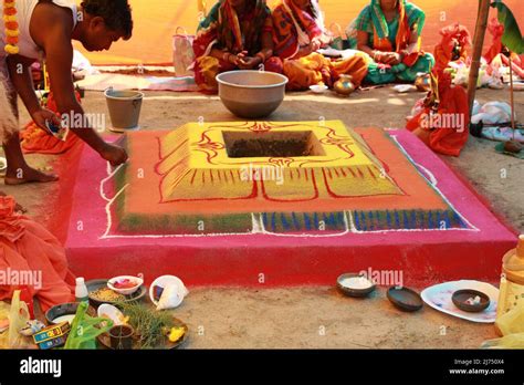 13 April 2022: Havan Yagya Fire Ceremony by Several people On the Occasion of Hanuman Jayanti at ...