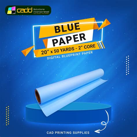 Digital Blueprint Paper Blue paper 20'' inches x 50 yards - 80/85 gsm ...