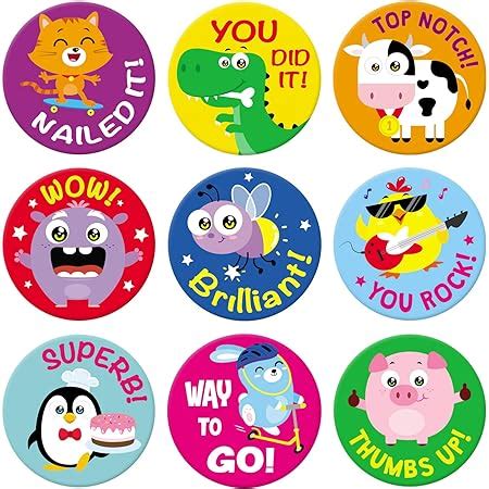 Amazon.com: Teacher Reward Motivational Stickers for Children (Set of 1,080) : Office Products