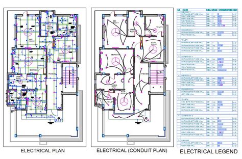 House Electrical Layout Plan With Schedule Modules AutoCAD Drawing - Cadbull