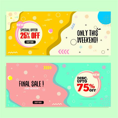 modern and trendy discount advertising banner design template. fashion ...