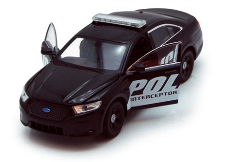 2013 Black Ford Police Interceptor 1/24 Scale Diecast Model by Welly ...