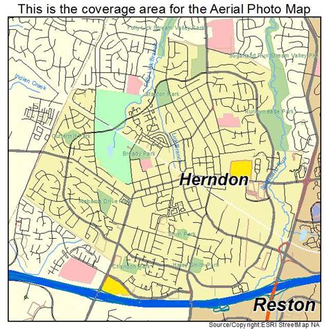 Aerial Photography Map of Herndon, VA Virginia