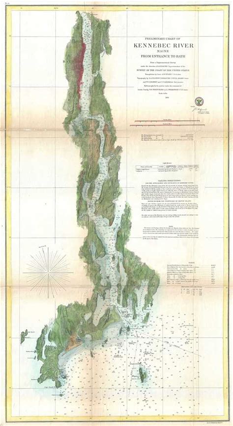 Preliminary Chart of Kennebec River Main from Entrance to Bath ...