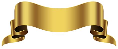 Gold Banner Transparent PNG Clip Art Image | Gallery Yopriceville - High-Quality Images and ...