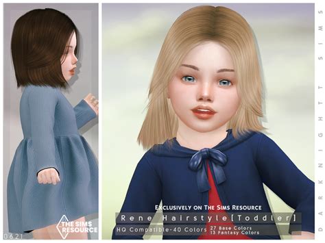 The Sims Resource - Rene Hairstyle [Toddler]