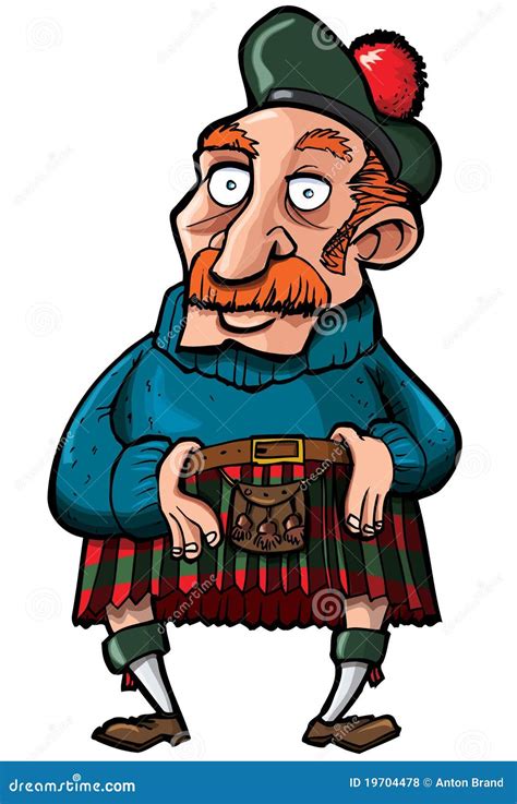 Cartoon Scotsman With A Kilt And Sporran Royalty Free Stock Photos ...