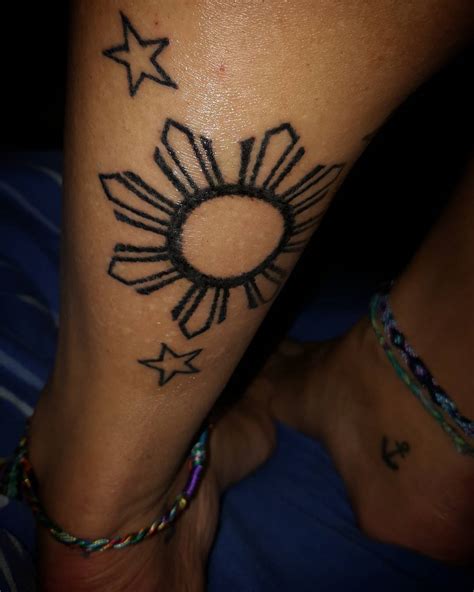 Philippine Sun Tattoo - Filipino Tribal Sun Flag Temporary Tattoo Sticker Ohmytat : Maybe you ...