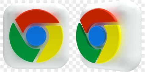 Premium PSD | 3d google chrome icons in two angles front and three ...