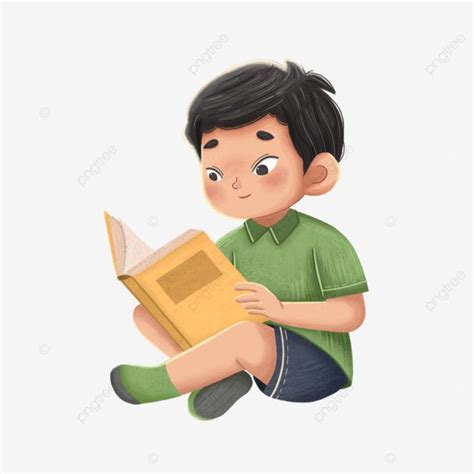 Little Boy Reading A Book, Boy Reading, Kids Reading Book, Reading Book PNG Transparent Clipart ...