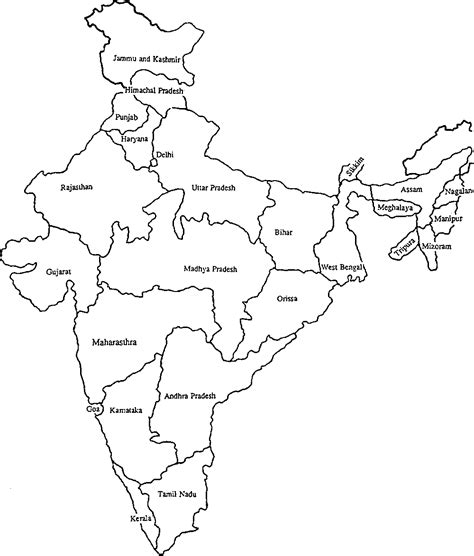 Political Map Of India Colouring Pages - Ryan Fritz's Coloring Pages