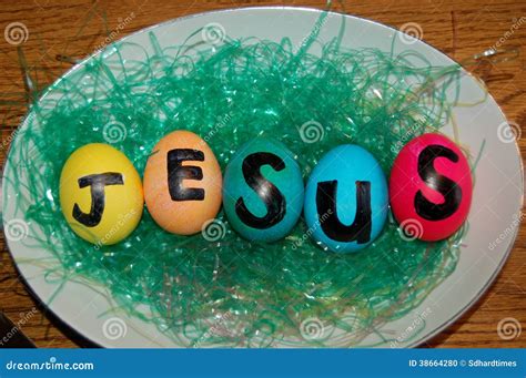 Jesus Easter Eggs stock photo. Image of christ, eggs - 38664280