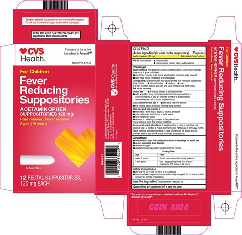 Fever reducing childrens (suppository) CVS Pharmacy