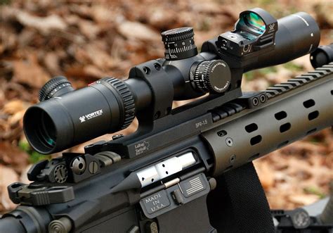 Vortex Viper PST 2.5-10x32, FFP, Illuminated; Larue SPR mount, troy battle sights. Tactical Gear ...