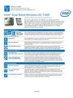 Intel® Dual Band Wireless-AC 7260 Product Brief / intel-174-dual-band-wireless-ac-7260-product ...