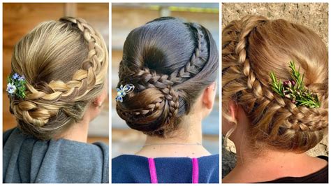 Beautiful German braids bun with hair accessories | German braids ...