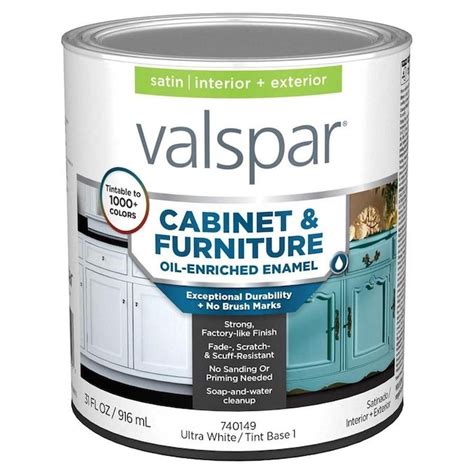 Valspar Cabinet Enamel Base 1 Satin Enamel Tintable Interior Paint (1 ...