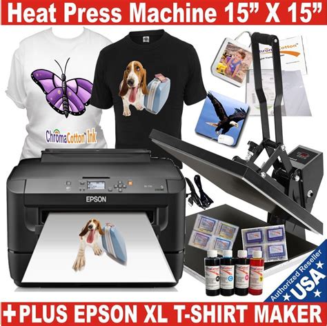 DIGITAL HEAT PRESS TRANSFER T-SHIRT PRINT SUBLIMATION MACHINE++PRINTER ...