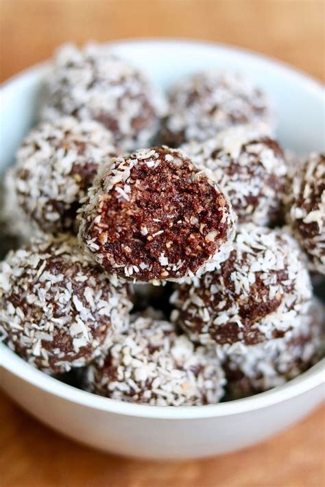 Chocolate Coconut Date Balls (No Bake) (Vegan+GF) - The Cheeky Chickpea