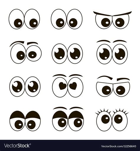 High quality original trendy vector set of cartoon eyes. Download a Free Preview or High Quality ...