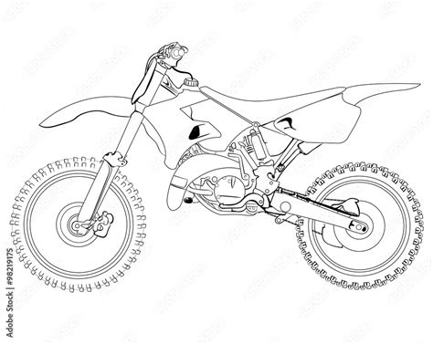 Dirt bike sketch Stock Vector | Adobe Stock