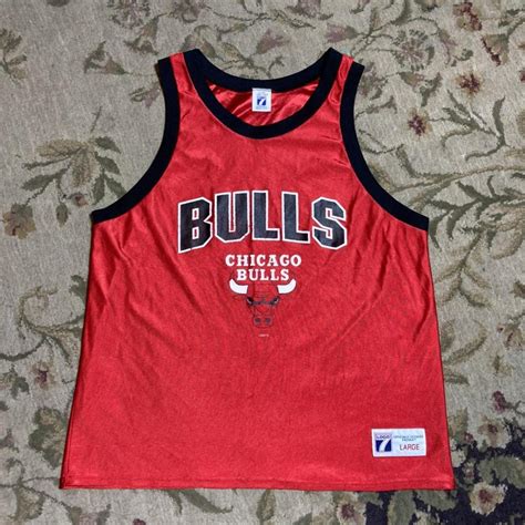 Vintage 90s Chicago Bulls basketball jersey by Logo... - Depop