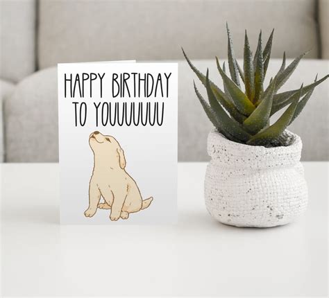 Printable Dog Birthday Card, Funny Dog Birthday Card, Digital Birthday Card Funny, Pun Birthday ...