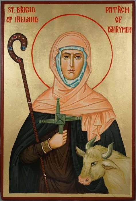 St Brigid of Ireland Patron of Dairymen Orthodox Icon - BlessedMart