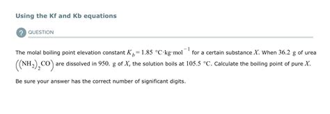 Solved Using the Kf and Kb equations ? QUESTION - 1 The | Chegg.com